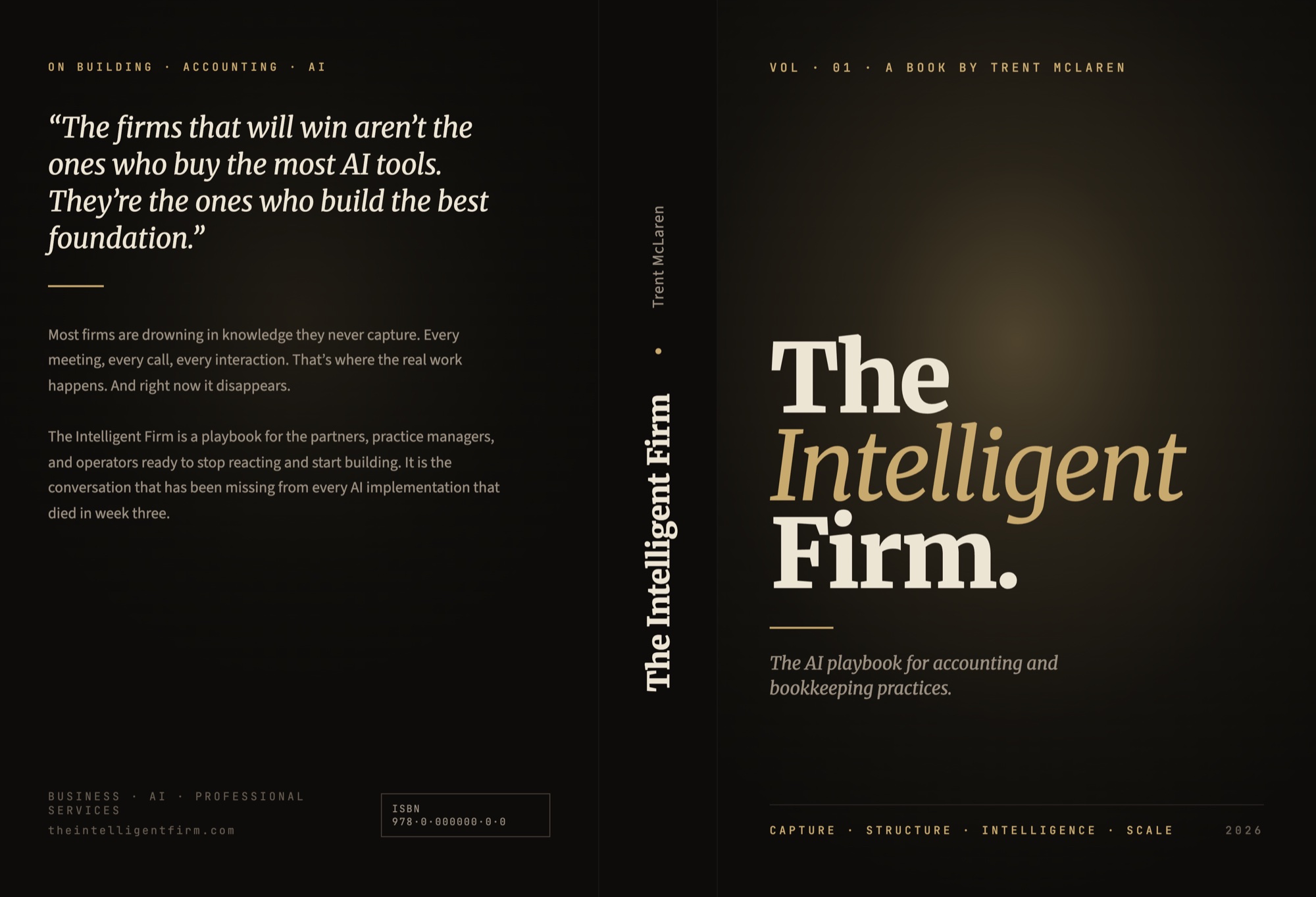 THE INTELLIGENT FIRM — full jacket: back, spine, and front